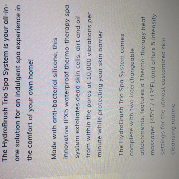 Brand New Luna'mour hydrobrush trio spa system, $195 on their website. - Picture 7 of 10